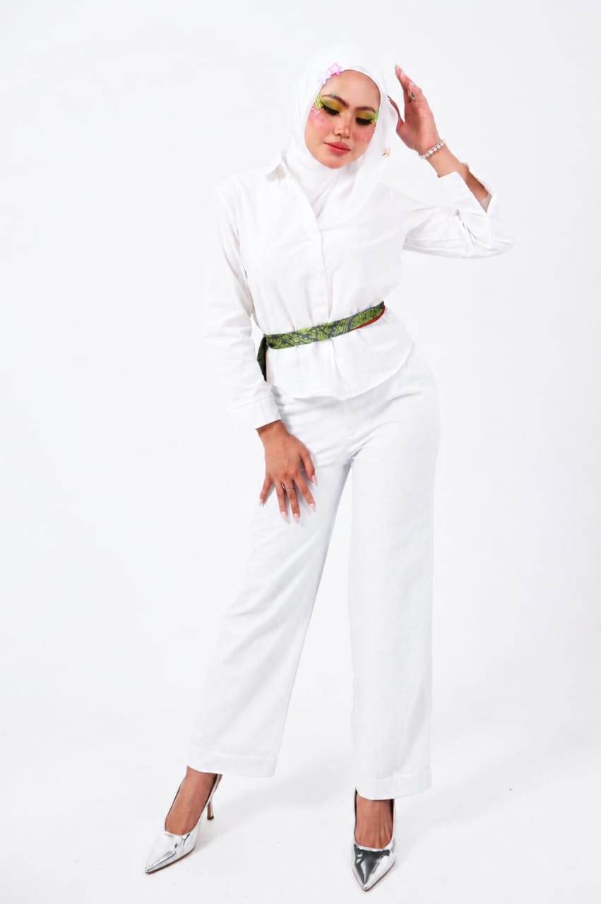 Lily Linen Pants in White