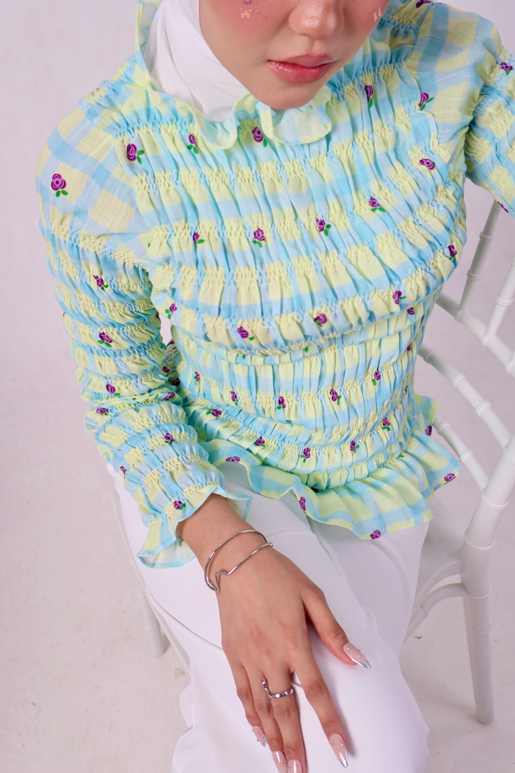 Tulip Linen Top in Yellow