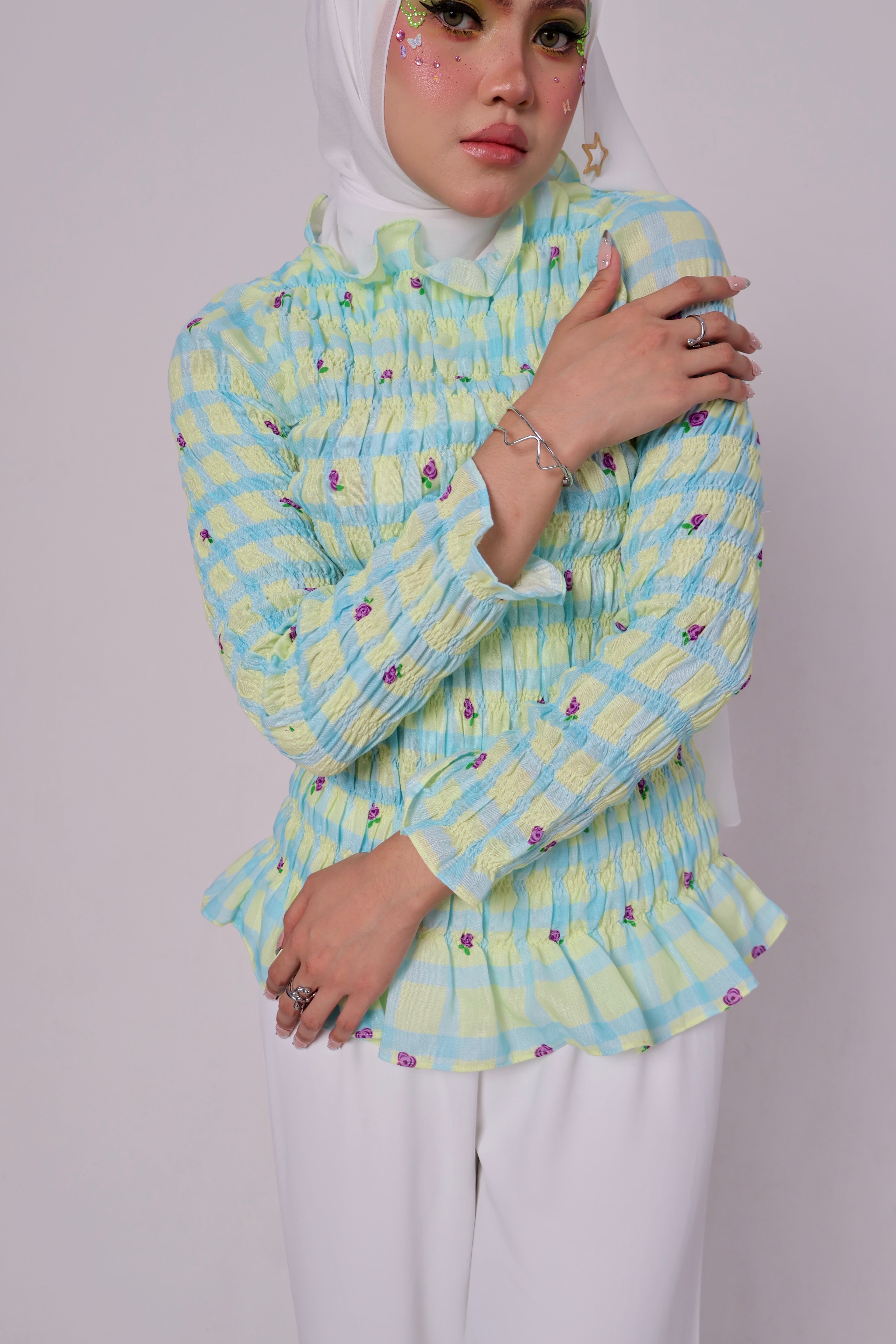 Tulip Linen Top in Yellow
