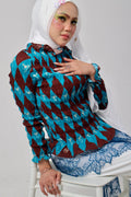 Tulip Linen Top in Dark Brown