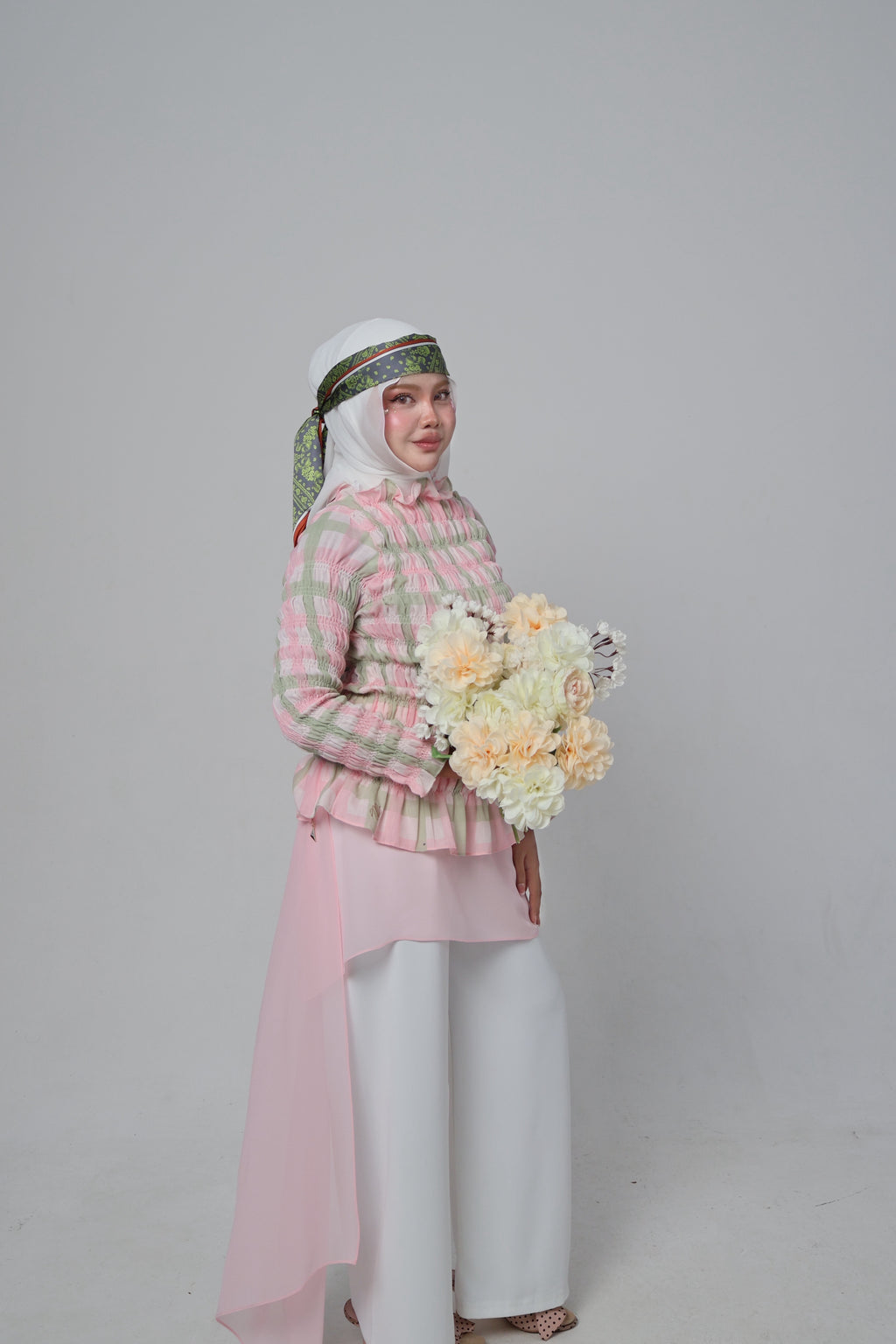 Tulip Linen Top in Pink