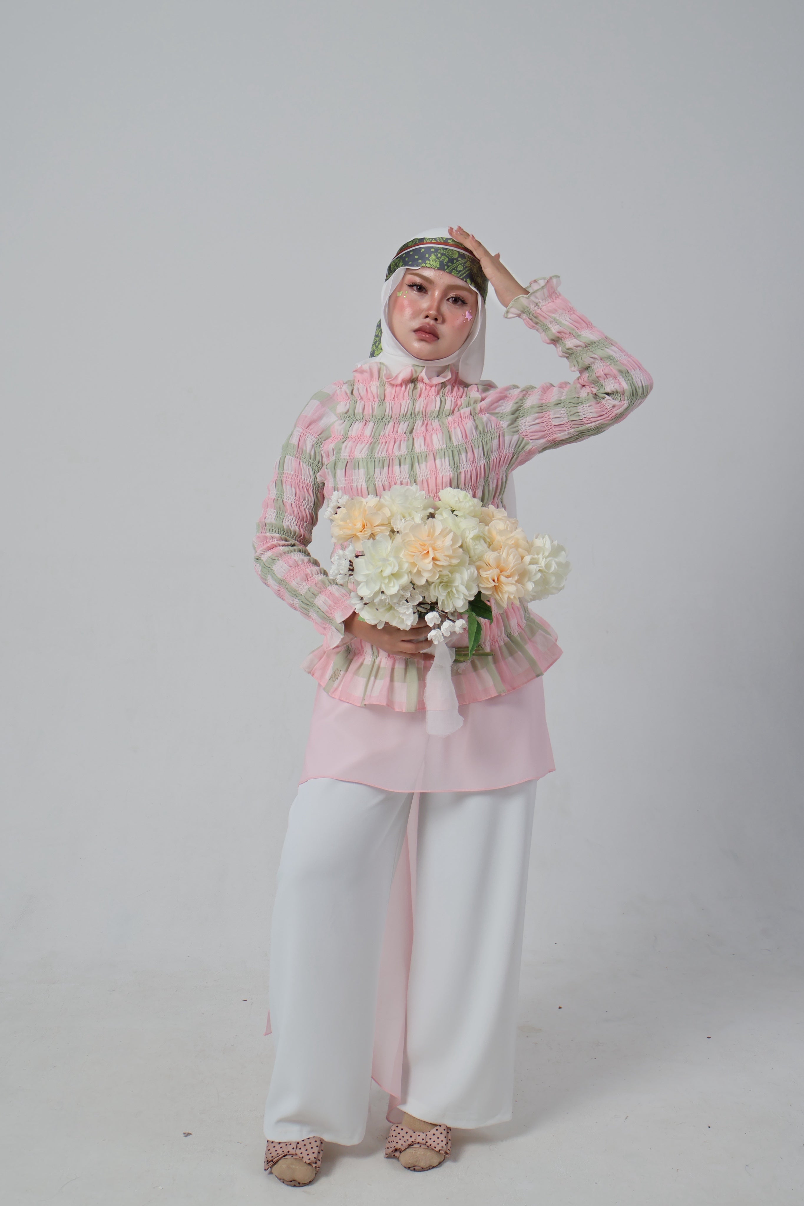 Tulip Linen Top in Pink