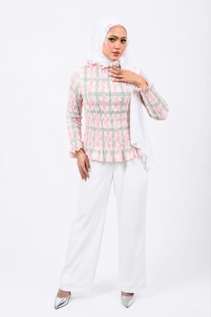 Tulip Linen Top in Pink