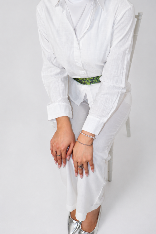 Lily Linen Pants in White