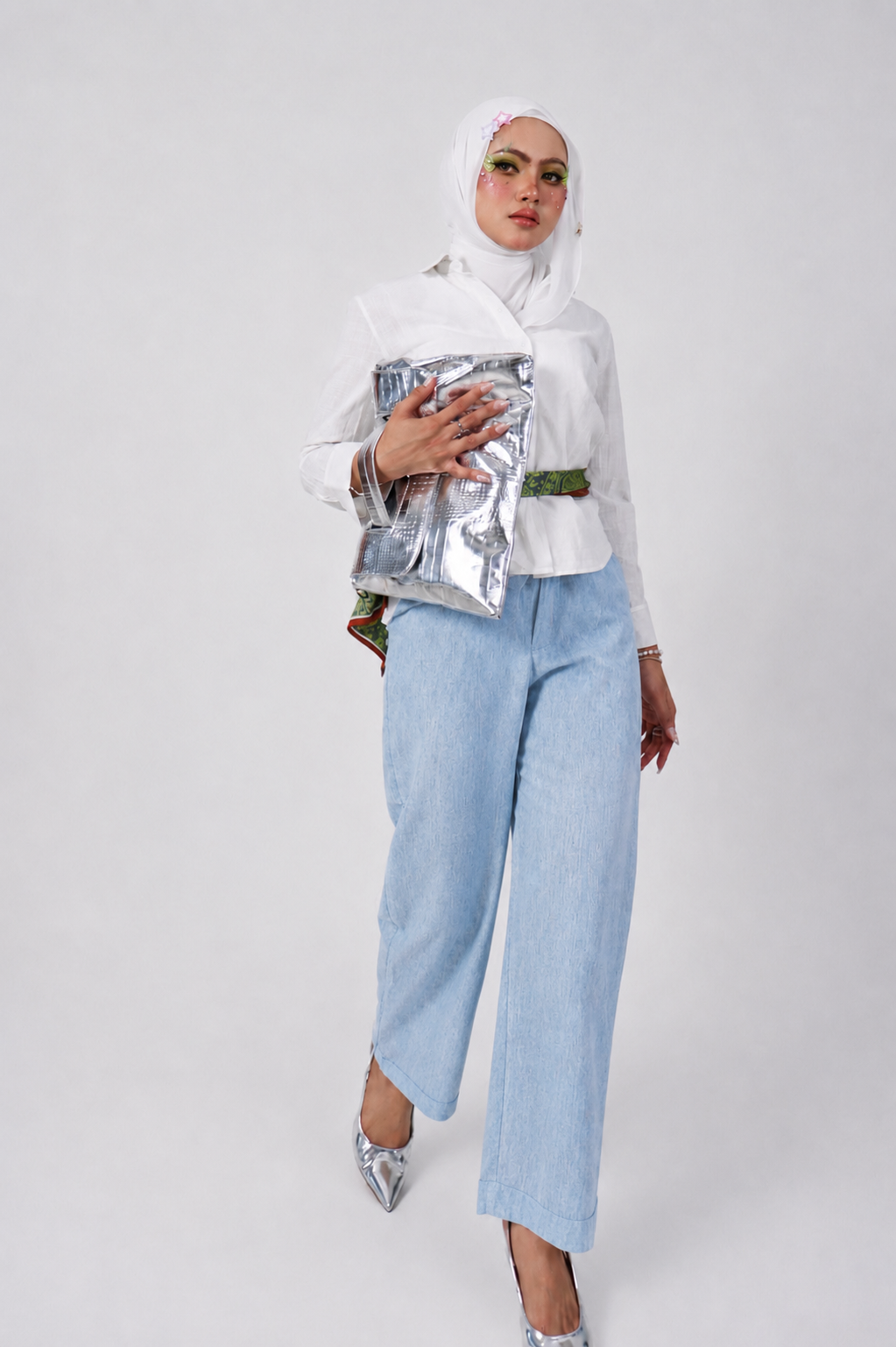 Lily Linen Pants in Blue