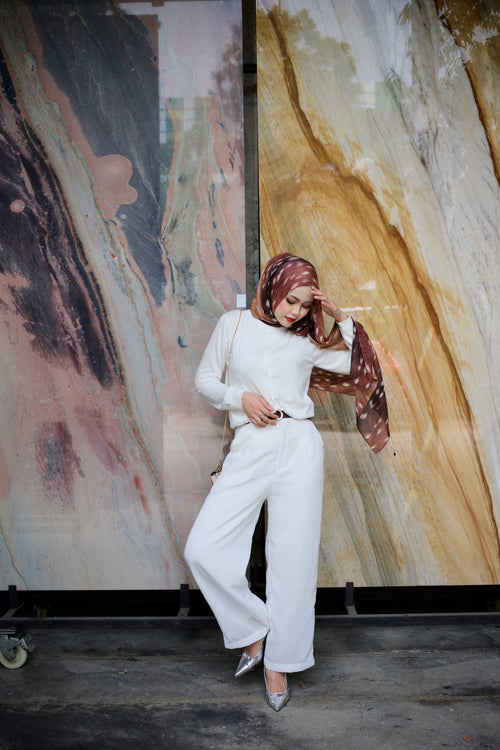Lily Linen Pants in White
